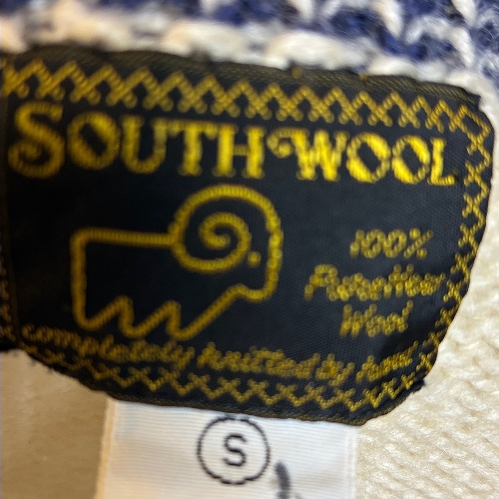 Vintage Hand Knitted South Wool 100% Virgin Wool Graphic Homestead Sweater Sz S - Picture 14 of 16